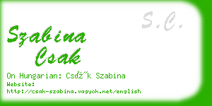 szabina csak business card